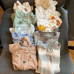 Ten Newborn Onesies and Sleepers